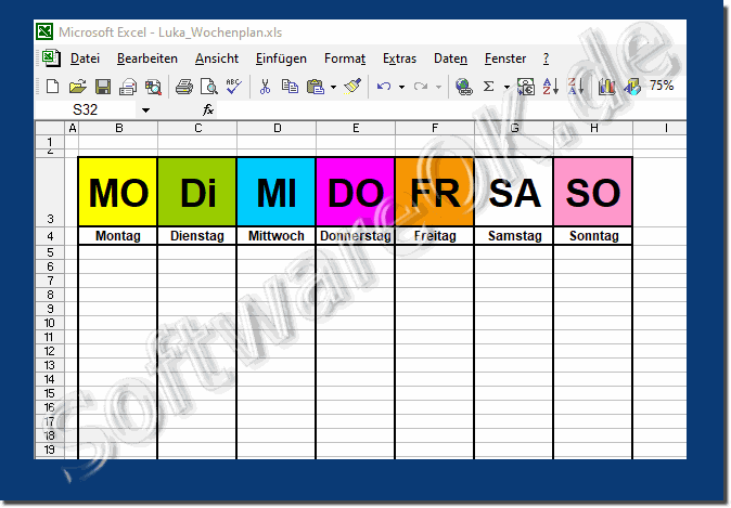 Weekly schedule for mentally disabled and autistic children!