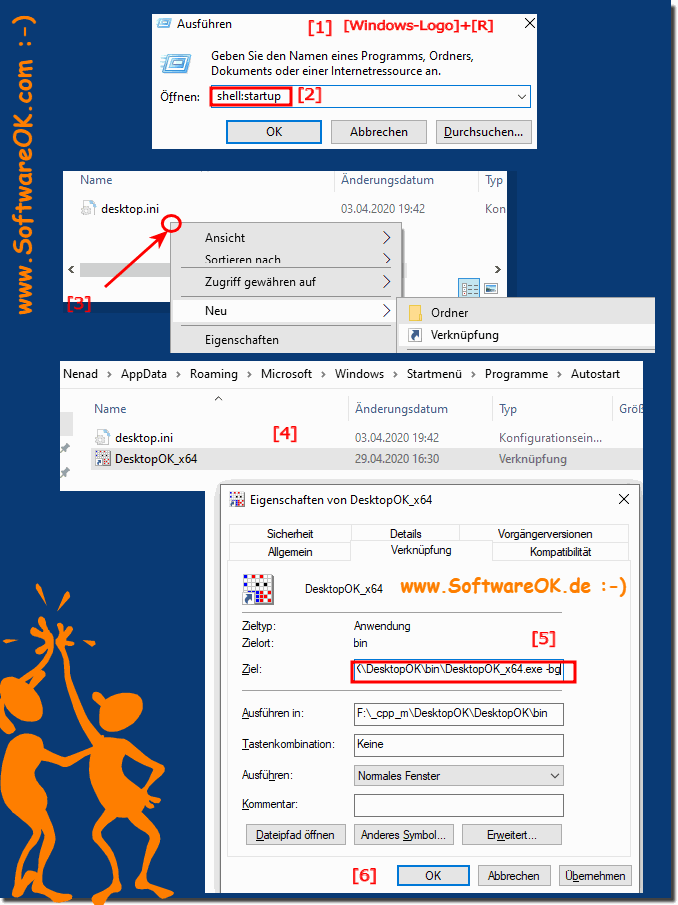 Starting Desktop OK with Windows doesn't work on my system, why!