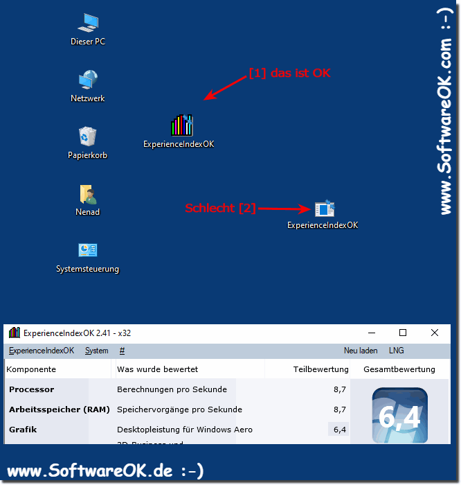 Use Windows performance index tool on Windows again!