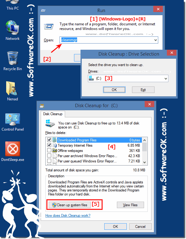 Delete system data on Windows 10, 8.1, ...!