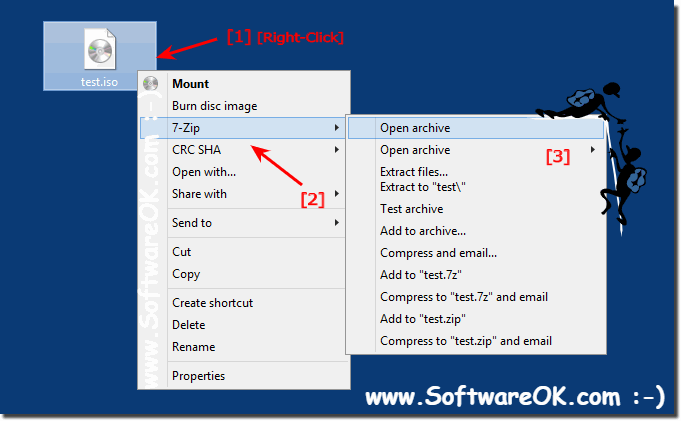 Open an ISO file on a Windows! 