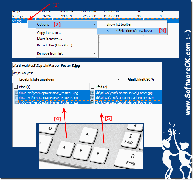 Marking pictures in The List View via Arrow Keys!