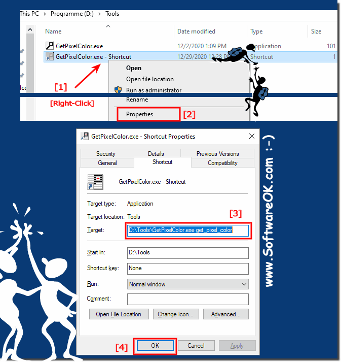 Pixel color queries with the help of program argument!