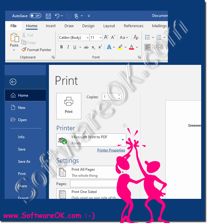 An Office print preview in MS Word!