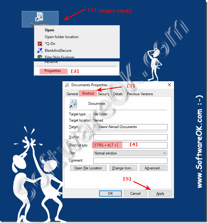 Assign key combination to open the folder!