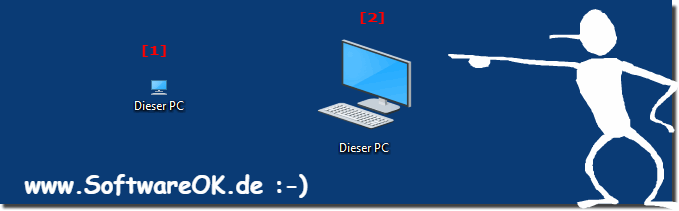 Reduced and Enlarged Desktop Icons on MS Windows OS!