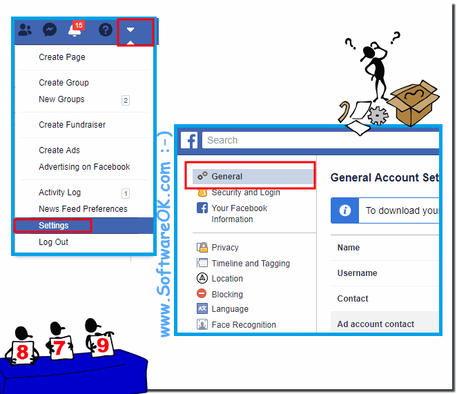 Change the Account Settings on FaceBook.com!