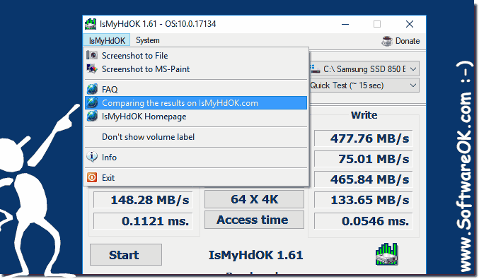 Compare the HD on SoftwareOK!