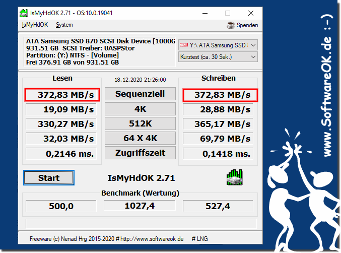 External SSD hard drive Samsung under Windows 10!