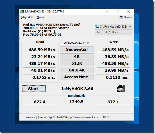 Windows Server 2019 measurement with virtual drive!