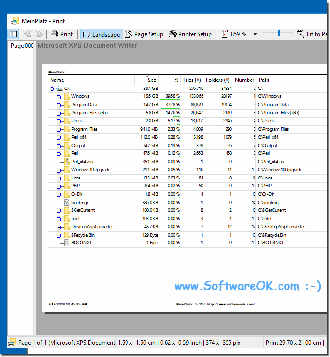 Directory print Windows system drive!