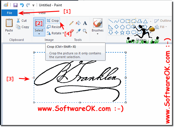 Crop and save my own handwriting signature as an image file!
