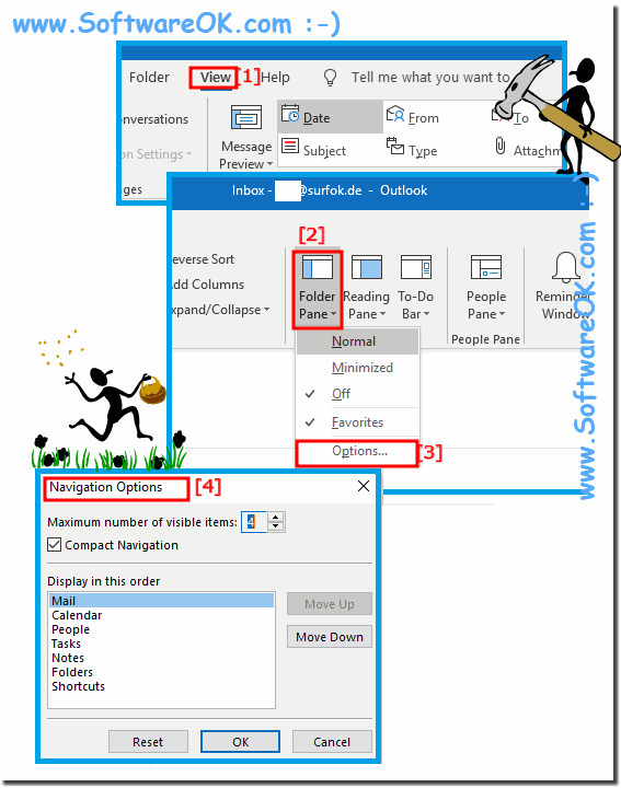 Customize Outlook Navigation Folders!