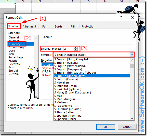 MS-Excel and American US Dollar Currency!