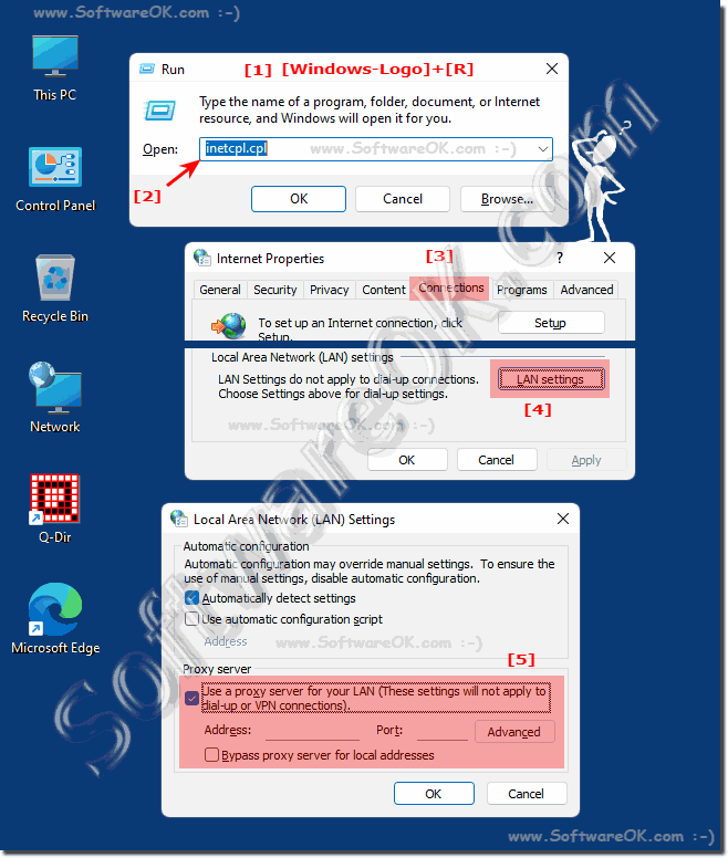 Use proxy server on Windows 11, 10, ...?