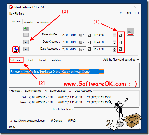 Set all 3 dates create/access/modified time!