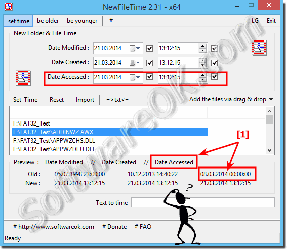 Windows files it does not change the last access time on FAT!