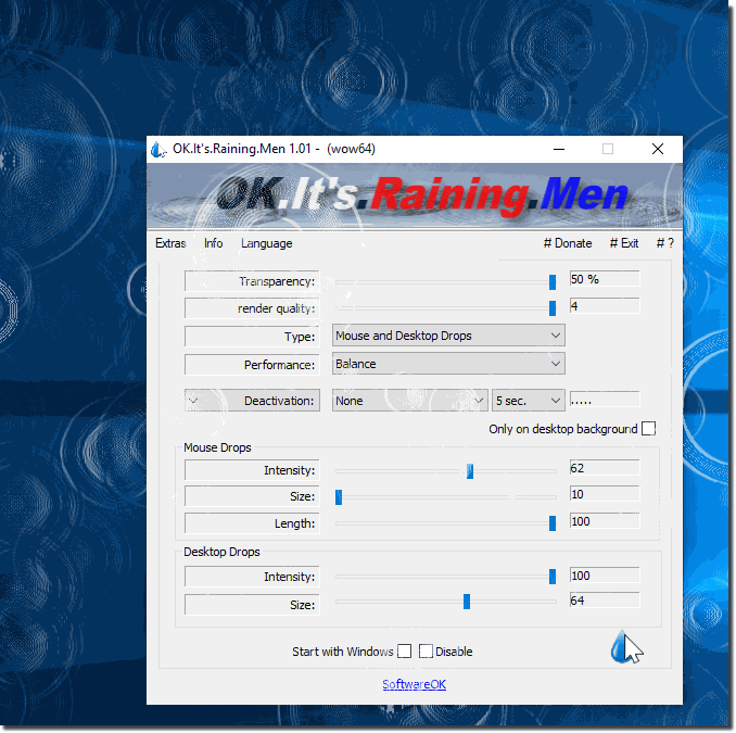 Rain on MS-Surface with Windows 10 no damaged by the rain!