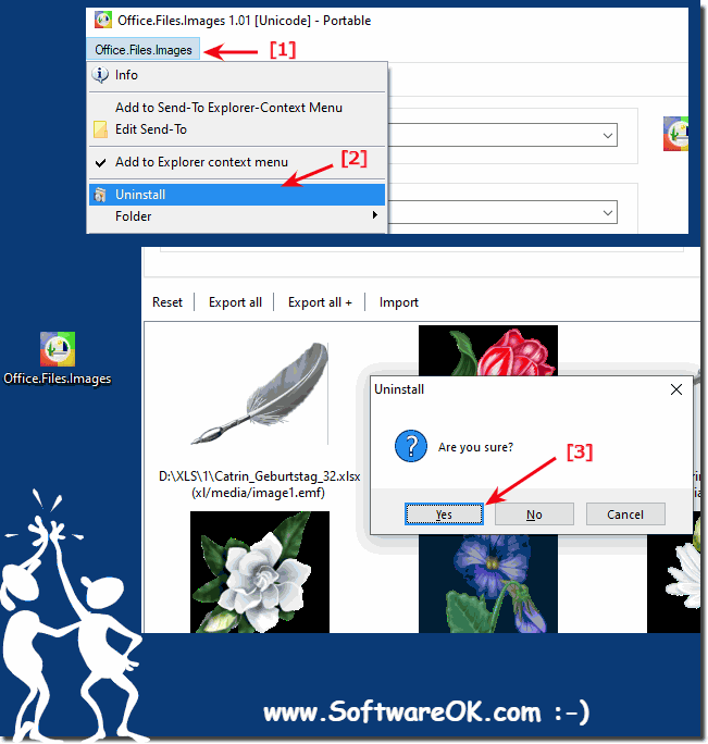 Remove the Office Picture List Tool from the MS Windows OS, uninstall it!