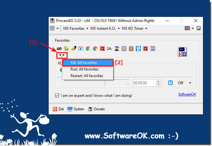 It Is possible to kill all favorite processes, APPs at once! 