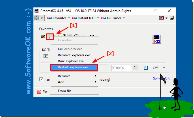 Restart windows programs or processes with ProcessKO!