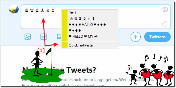 Insert unicode on Twitter from a character set!