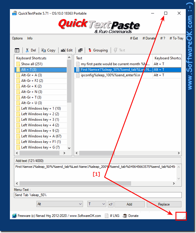 Maximize List-View in Quick-Text-Paste!