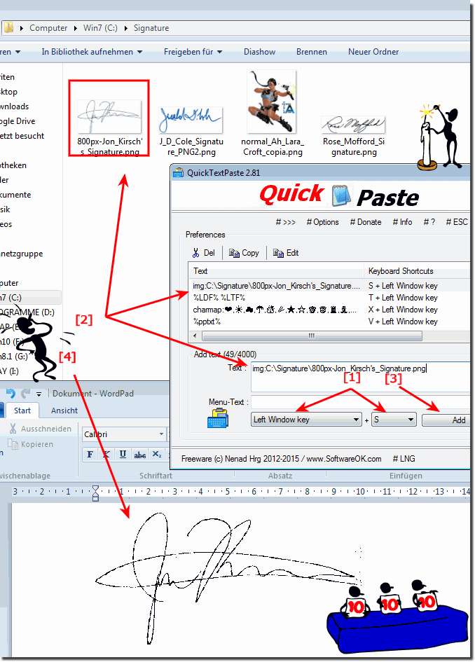 Paste images via image path to a active program via windows clipboard!