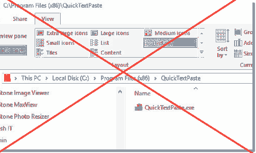 QuickTextPaste in Programs(x86)  or Programs?