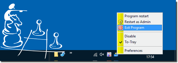 Run in Admin-Mode from Task-Bar! 