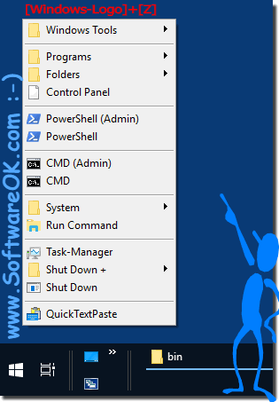 Windows-Z alternative to Windows-X Menu!