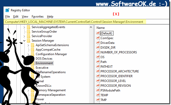 Environment variables in the Windows 11, 10, ... Registry!