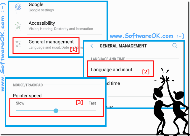 Samsung Android Phone Adjust mouse and touch speed!