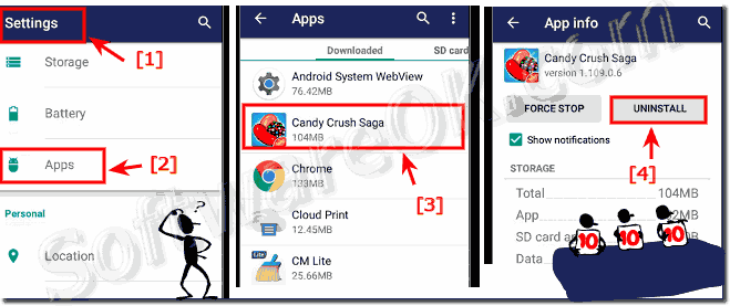 uninstall apps on the Samsung!