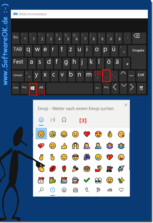 Find Windows 10 smileys and Unicode characters for the notes!