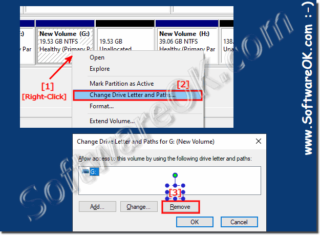 Hiding a hard drive partition or drive under Windows 11, 10 (8.1, 7)!