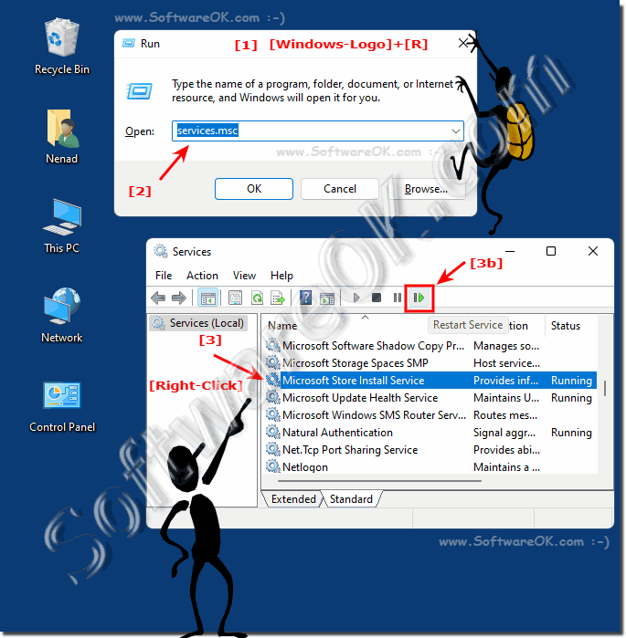 How to restart Windows services!