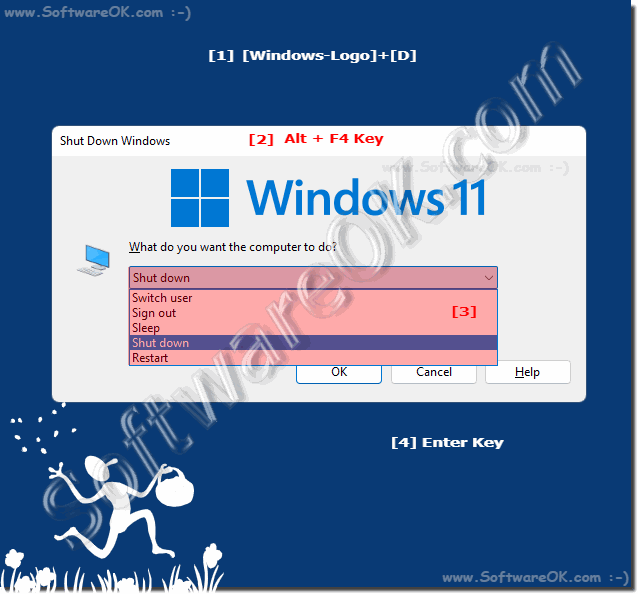 Shut down and restart on all Windows OS!