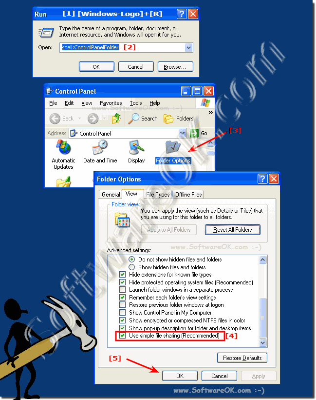 Simple file sharing on old Windows OS!