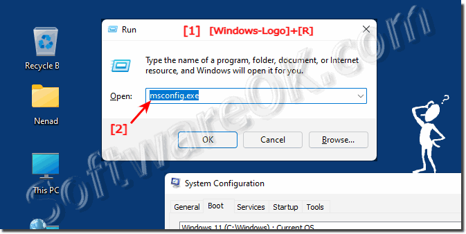 Start the system configuration tools in Windows (11, 10, 8.1 and 7)!