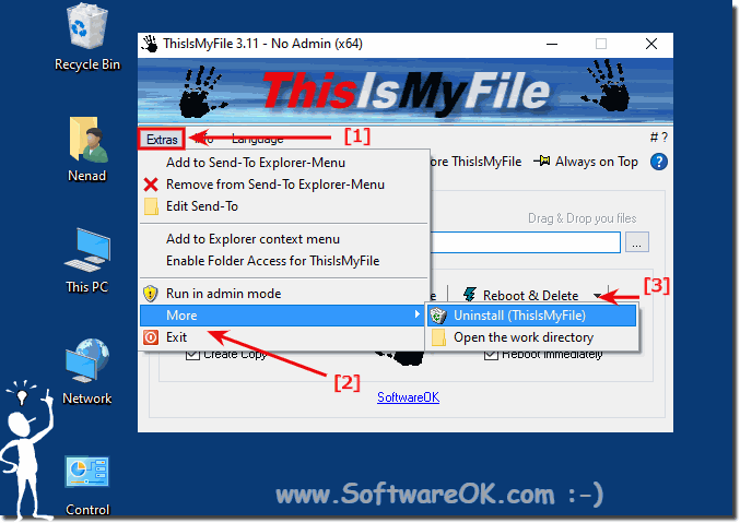 Uninstall the File Unlocker ThisIsMyFile!