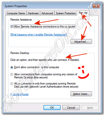 Change Remote Assistance connections settings in Windows-7