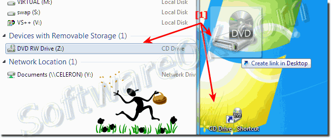 Eject the CD or DVD Drive via the Desktop Context Menu in Windows 7 or 8.1!