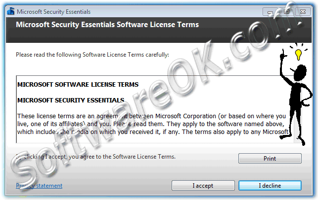  Microsoft Security Essentials Software License Terms