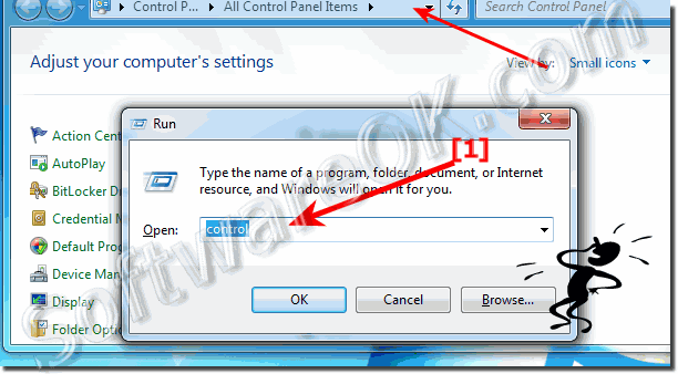 Run the Control Panel via Windows-7 RUN