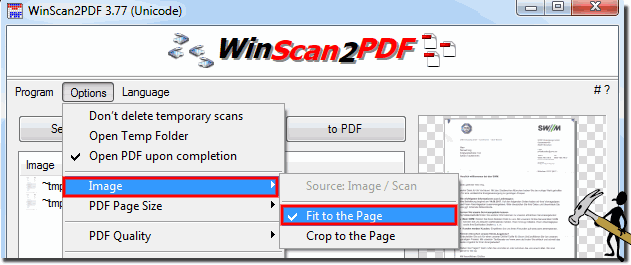 Aspect ratio when scanning a PDF page!