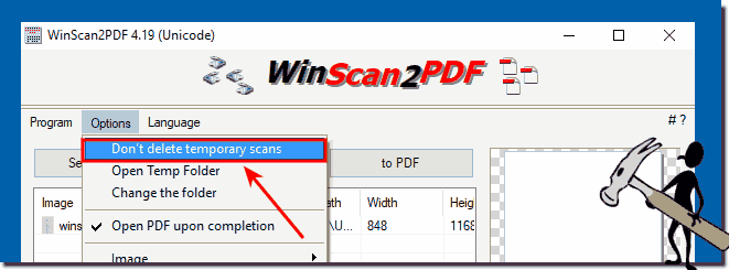 Don't delete temporary scans!