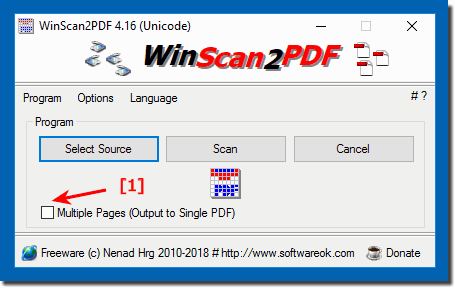 Switch to multiple pages scan!