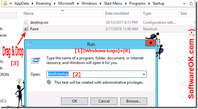Auto-Run Paint at windows-10 start!