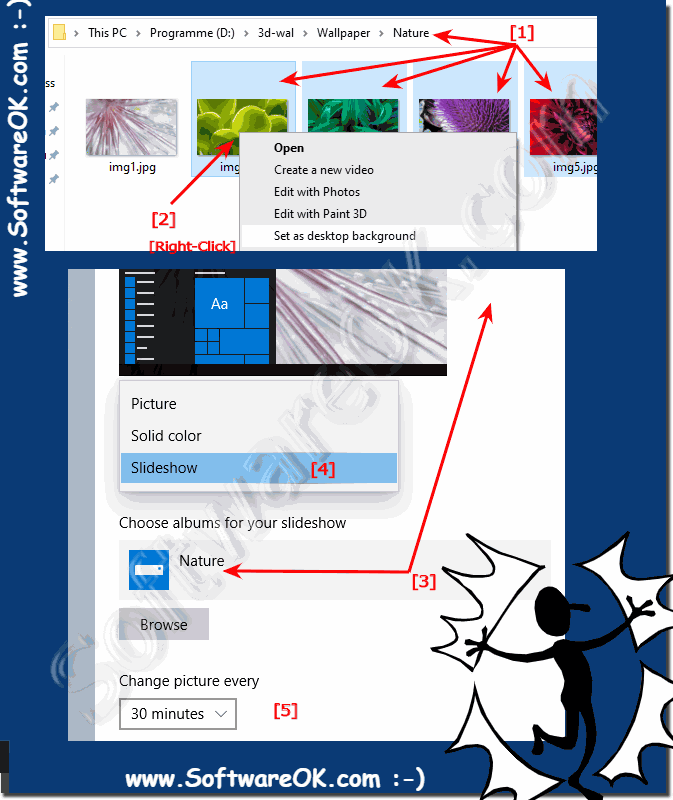 Change Desktop background via image file selection!